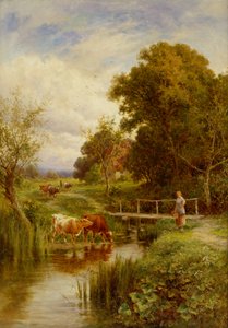À travers le ruisseau, Midgham, Berkshire