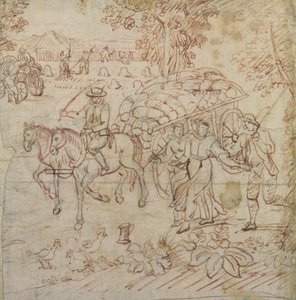 Paysage avec moissonneurs rentrant chez eux, vers 1595-1605 - Henry Peacham