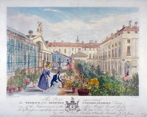 Terrasse des conservatoires de Bedford au marché de Covent Garden, Westminster, Londres, 1831 - Henry Pyall