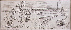 Le golfeur guidé, illustration du magazine 