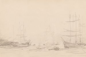 Navires dans le port de Falmouth - Henry Scott Tuke