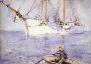 Effet de coucher de soleil - Henry Scott Tuke