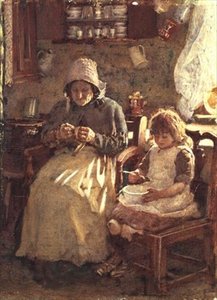 Grand-mère et enfant, Yorkshire