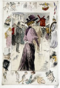 Femme devant le Moulin Rouge - Henry Somm