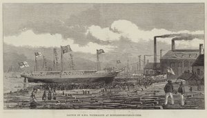 Lancement du HMS Tourmaline à Middlesborough-on-Tees - Henry Spernon Tozer
