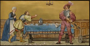 Le Soldat, plaque illustrant une illustration des Sept Âges de Shakespeare