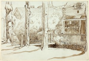 Maison et vieux arbres - Henry Stacy Marks