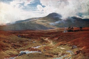 Une lande près de Killin, Perthshire (lithographie couleur)