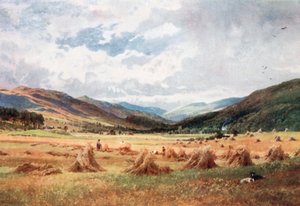 Vue sur le Glen Lochy près de Killin, Perthsire (lithographie couleur)