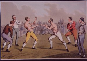Combat de boxe à mains nues