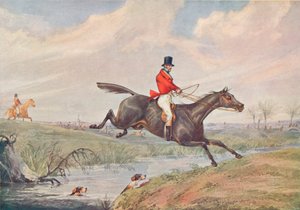 Chasse au renard : Sauter le ruisseau, 1906 - Henry Thomas Alken