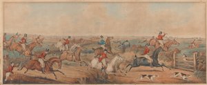 La chasse du Leicestershire : une lutte pour prendre le départ - Henry Thomas Alken