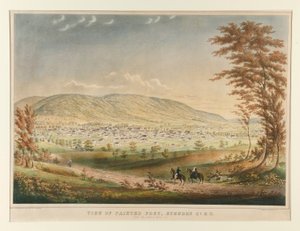 Vue de Painted Post, Steuben Co. NY depuis le côté nord - Henry Walton