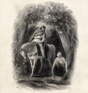 Roi Cormac (d.1138) et la Belle Eithne, gravé par J.Rogers, de 