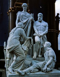 Manufactures, groupe sculptural du Mémorial Albert, achevé en 1876 - Henry Weekes