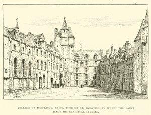 Collège de Montaigu, Paris, époque de St Ignace, où le saint a fait ses études classiques - Henry William Brewer