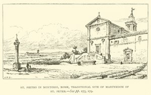 Saint Pietro in Montorio, Rome, site traditionnel du martyre de Saint Pierre (gravure)