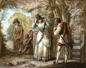 Florizel et Autolycus échangeant des vêtements