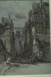 Scène de rue, vieux Paris - Henry William Burgess