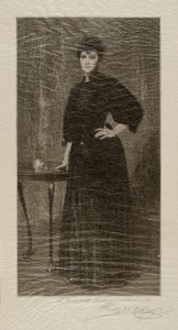 Une dame en noir - Henry Wolf