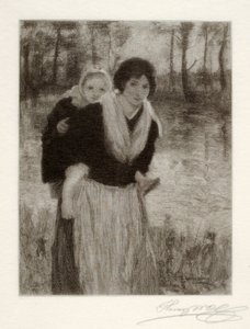 Au bord de la rivière - Henry Wolf