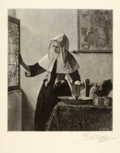 Jeune femme à la fenêtre - Henry Wolf