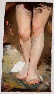 Étude des jambes (Phryné) pour le tableau "Phryné lors de la célébration de Poséidon à Éleusis". - Henryk Siemiradzki