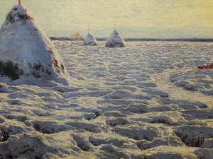 Les marais lituaniens sous la neige