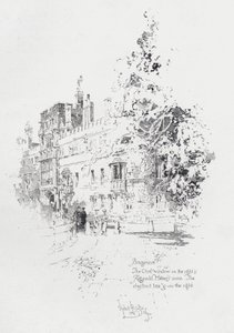 Brasenose College, Oxford, montrant la chambre du clergyman et écrivain anglais Reginald Heber - Herbert (after) Railton