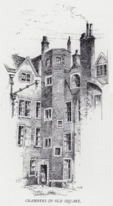 Chambres à Old Square (gravure) - Herbert (after) Railton