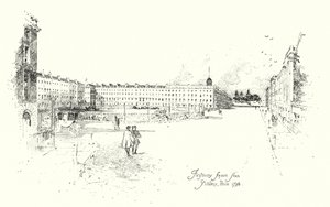 Finsbury Square, depuis Artillery Place, Londres - Herbert (after) Railton