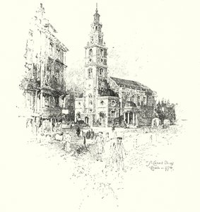 Église St Clement Dane, Londres, en 1774 - Herbert (after) Railton