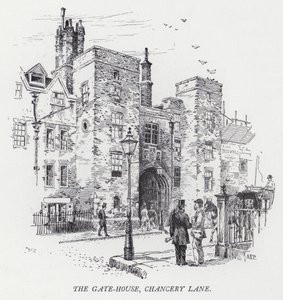 La Porte, Chancery Lane (gravure) - Herbert (after) Railton