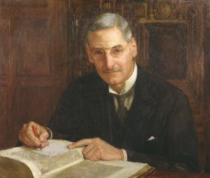 Portrait de Percy Stafford Allen (1869-1933) Président du Corpus Christi College, Oxford et érudit érasmien - Herbert Arnould Olivier