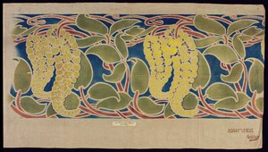 Échantillon de textile pochoir, c.1896