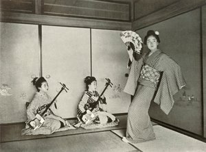 Une Geisha dansant, 1910