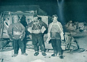Bowers, Wilson et Cherry-Garrard sur le point de partir pour le Café Crozier, 27 juin 1911 - Herbert Ponting