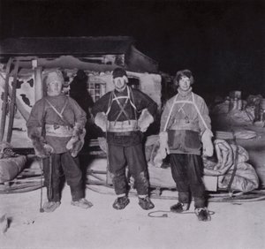 Dr Wilson, Lieutenant Bowers et Cherry-Garrard partant pour le Cap Crozier - Herbert Ponting