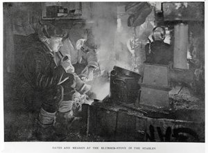 Oates et Meares au poêle à graisse dans les écuries, 1911 - Herbert Ponting