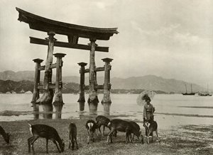 Le vieux Torii à Miyajima, 1910