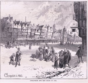 Cheapside en 1660 - Herbert Railton