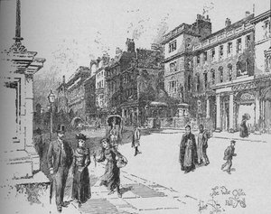 Bureau de la guerre, Pall Mall, vers 1890