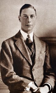 Le prince Albert récemment fiancé et Lady Elizabeth Bowes-Lyon