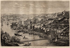 Vue de Porto, dessin de Catenacci, pour illustrer le voyage d