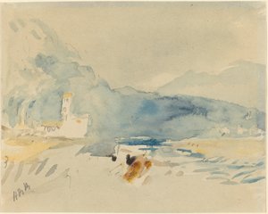 Un paysage avec montagnes et ruisseau - Hercules Brabazon Brabazon