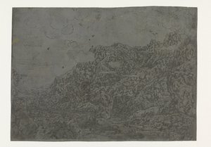 Paysage rocheux avec nuages bas - Hercules Segers
