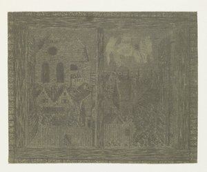 Vue à travers la fenêtre de la maison de Segers vers la Noorderkerk - Hercules Segers