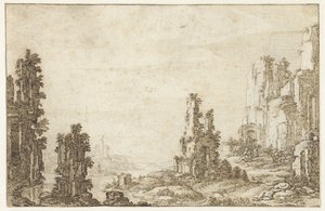 Paysage avec ruines - Herman Breckerveld