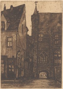 Vue sur la Vleeshuis à Anvers - Herman Heuff (signed by artist)