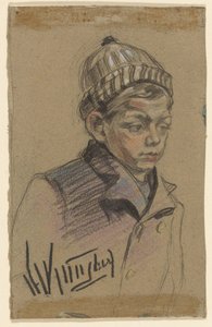 Garçon avec manteau et bonnet